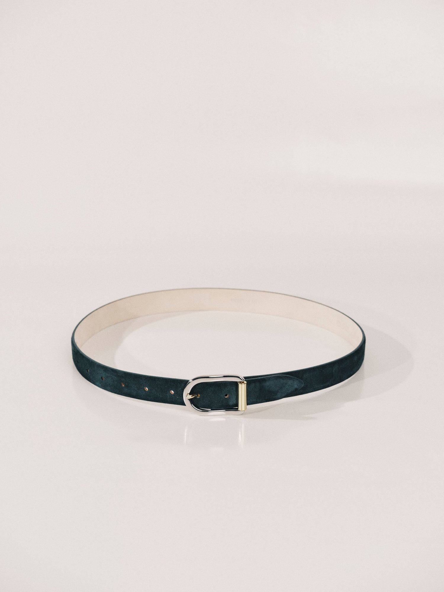 Mija Belt | Emerald Suede & Silver & 24K Gold