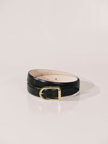 Mija Dark Brown Eel Gold | Dark Brown & 24K Gold