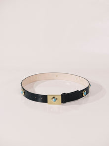 Medora Belt | Black Gold & Turquoise
