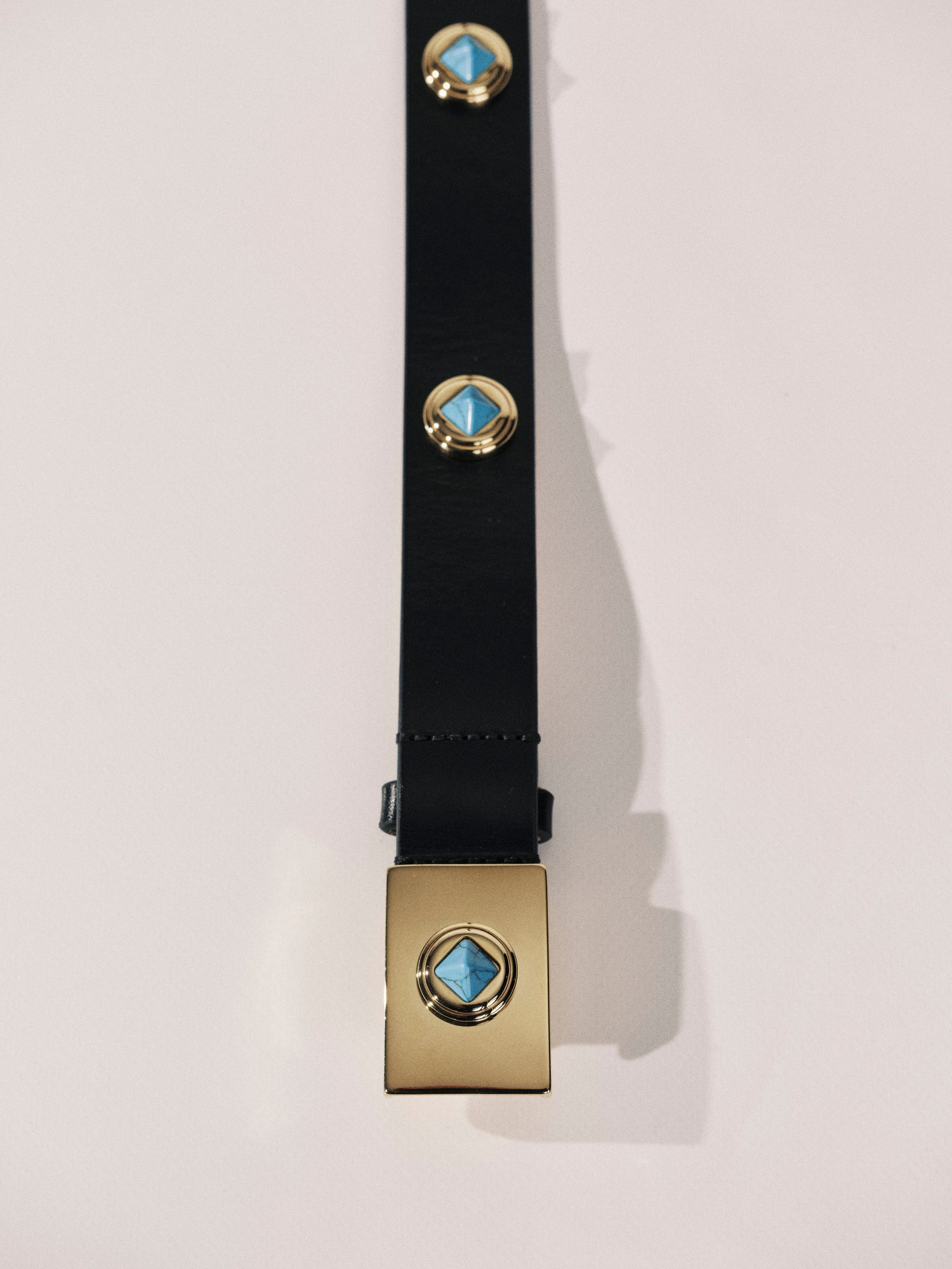 Medora Belt | Black Gold & Turquoise