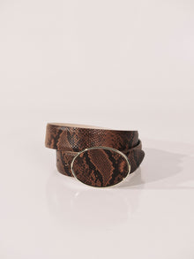 Flint Belt | Brown Python & Pale Gold