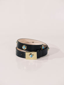 Medora Belt | Black Gold & Turquoise