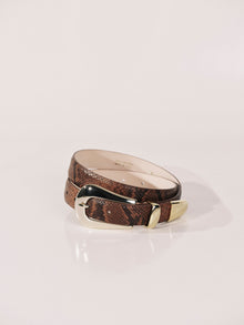 Colette Belt | Brown Python & Pale Gold