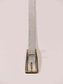 Mini Juergen Silver Ostrich Gold | Silver Ostrich & 24K Gold