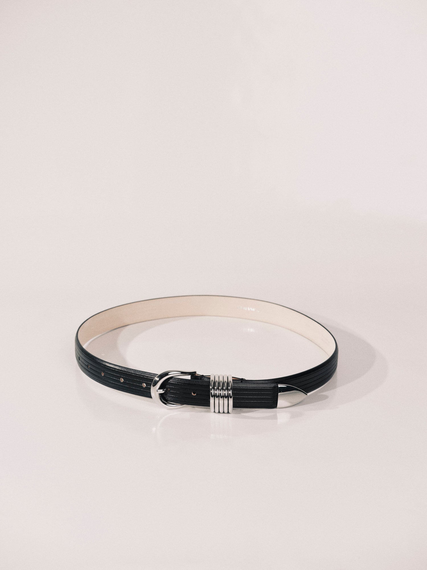 Hollyhock Corduroy Leather Black Silver | Black Corduroy Leather & Silver