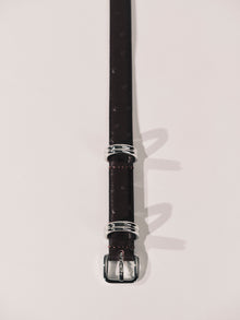 Constance Belt | Plum & Ostrich Silver
