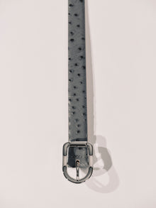 Mija Grey Ostrich Silver | Grey Ostrich & Silver