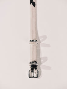 Constance Belt | Black & White Dalmatian & Silver