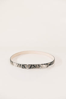 Constance Belt | Beige Snakeskin & Silver