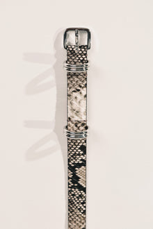 Constance Belt | Beige Snakeskin & Silver