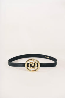 Koru Belt | Black & 24K Gold