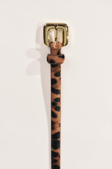 Mara Calf Hair Belt | Jaguar & 24K Gold