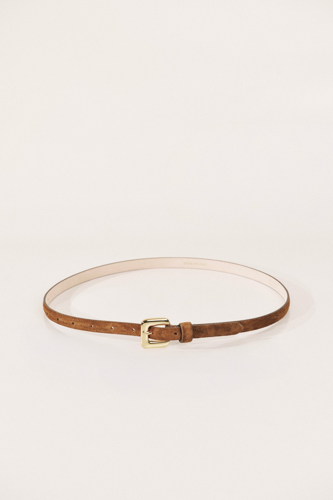 Mara Belt | Ochre Suede & 24K Gold