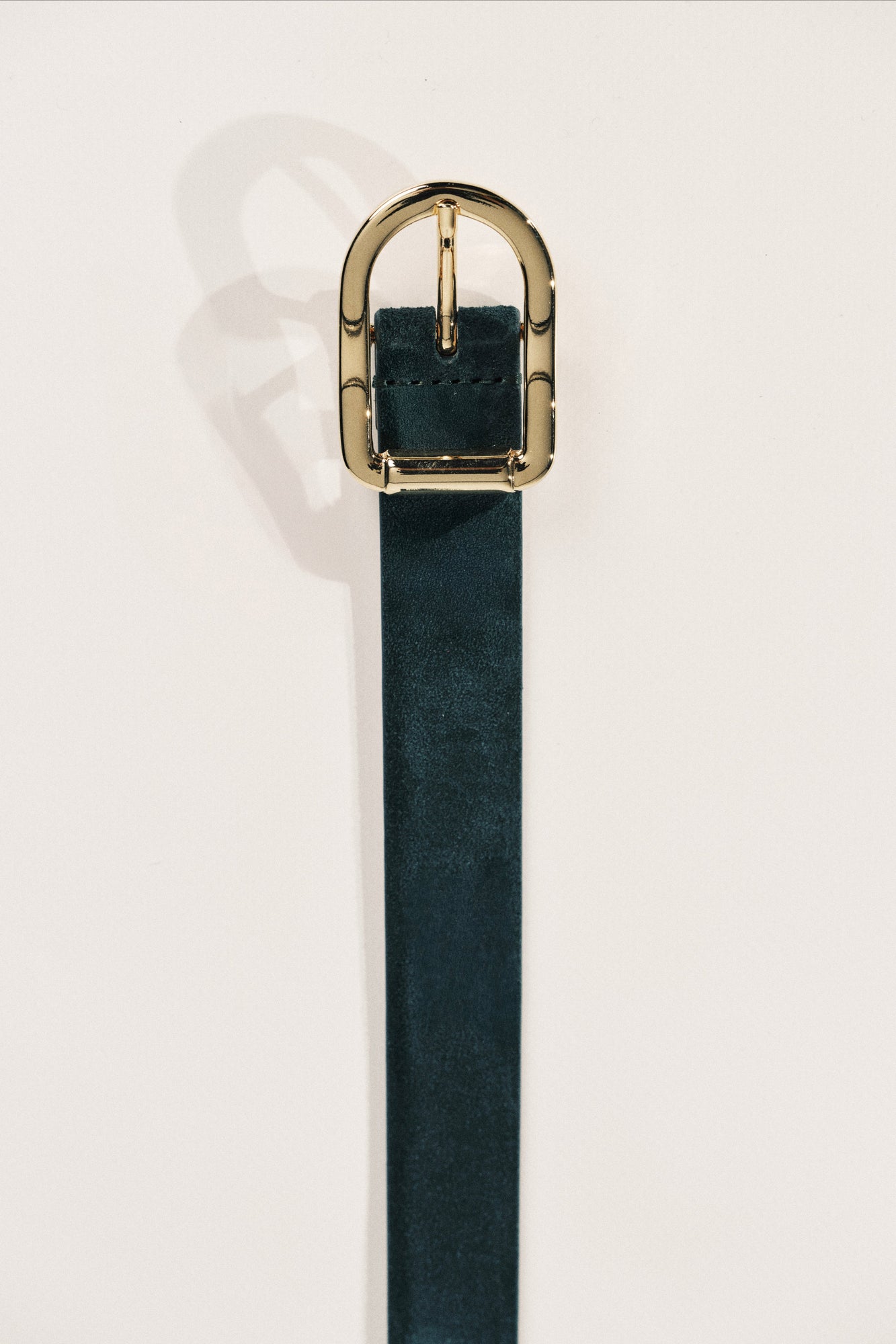 Mija Belt | Emerald Suede & 24K Gold