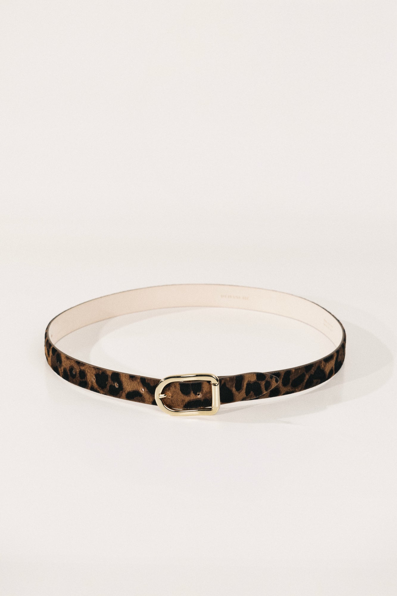 Mija Calf Hair Belt | Dark Jaguar & 24K Gold