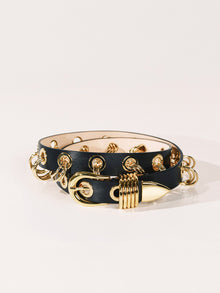 Revenge Belt | Black & 24K Gold