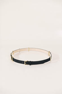Richa Single Wrap Belt | Black & Silver & 24K Gold