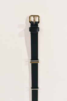 Richa Single Wrap Belt | Black & Silver & 24K Gold