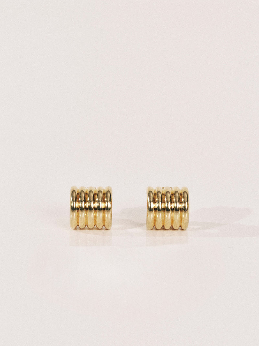 Hollyhock Earrings Small | Gold Vermeil