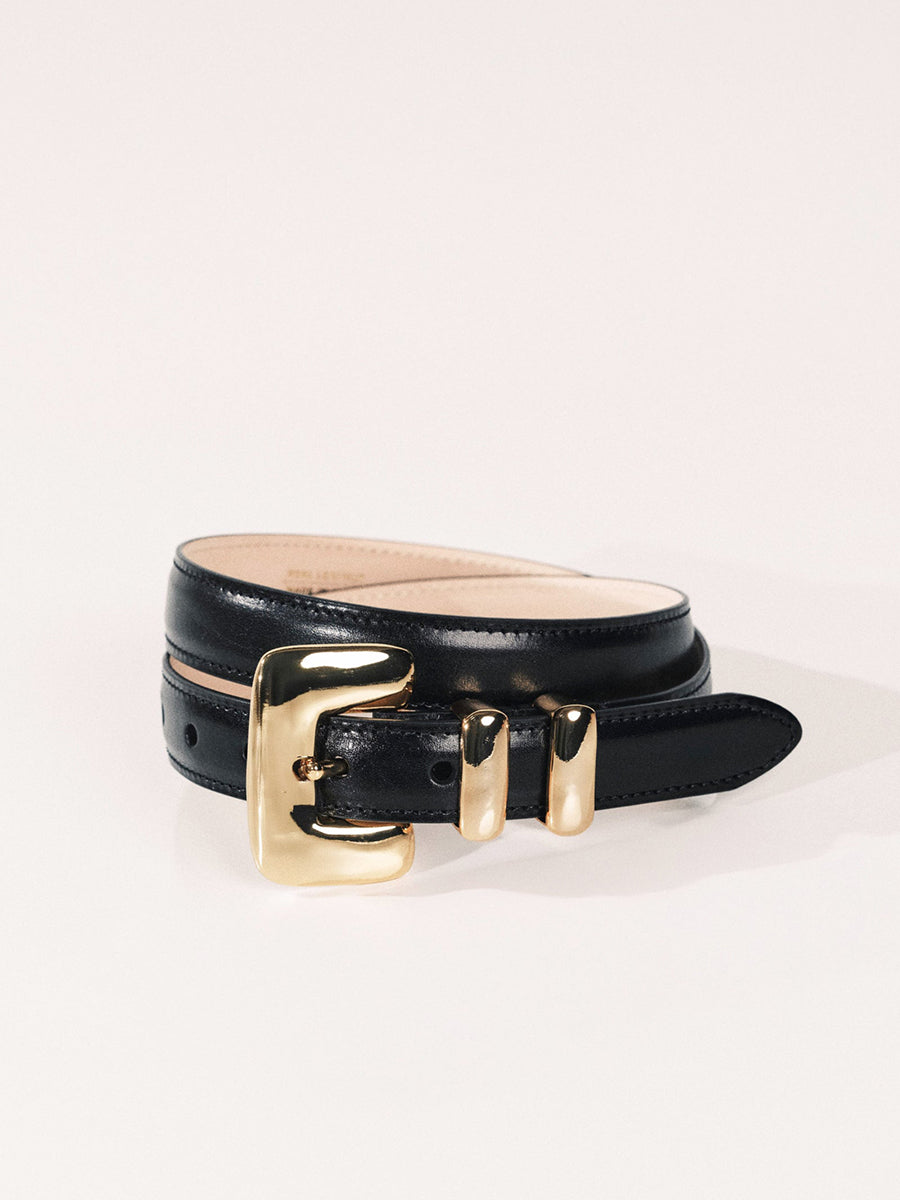 Tetra Belt | Black & 24K Gold