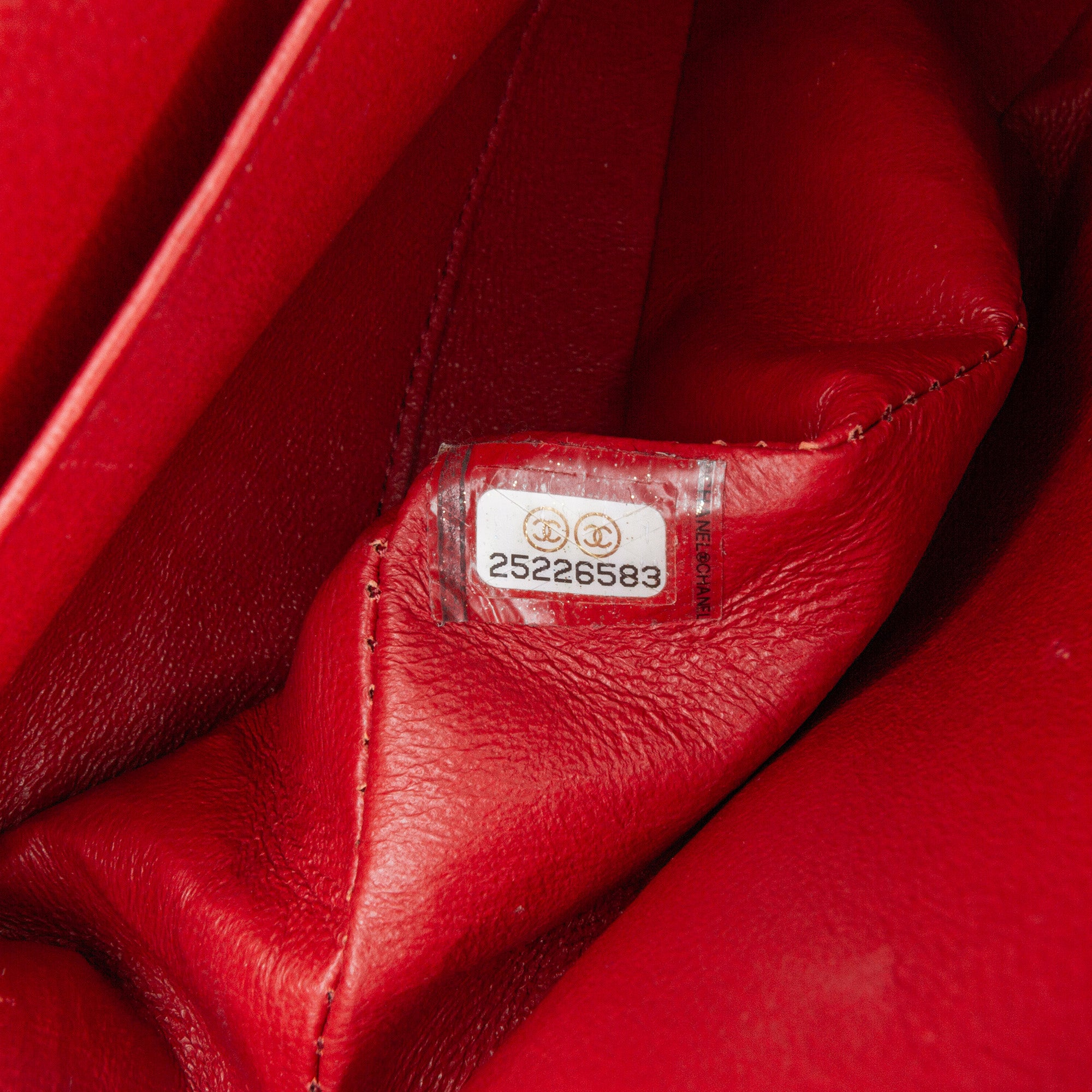 Chanel | Pre-Owned Medium Classic Chevron Lambskin Double Flap | Orange/Dark Orange