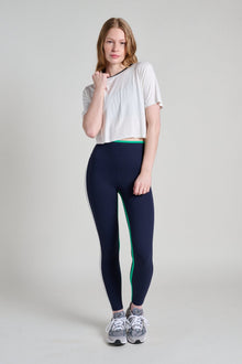 Splits59 | Djuna Crop Ringer | White/Indigo