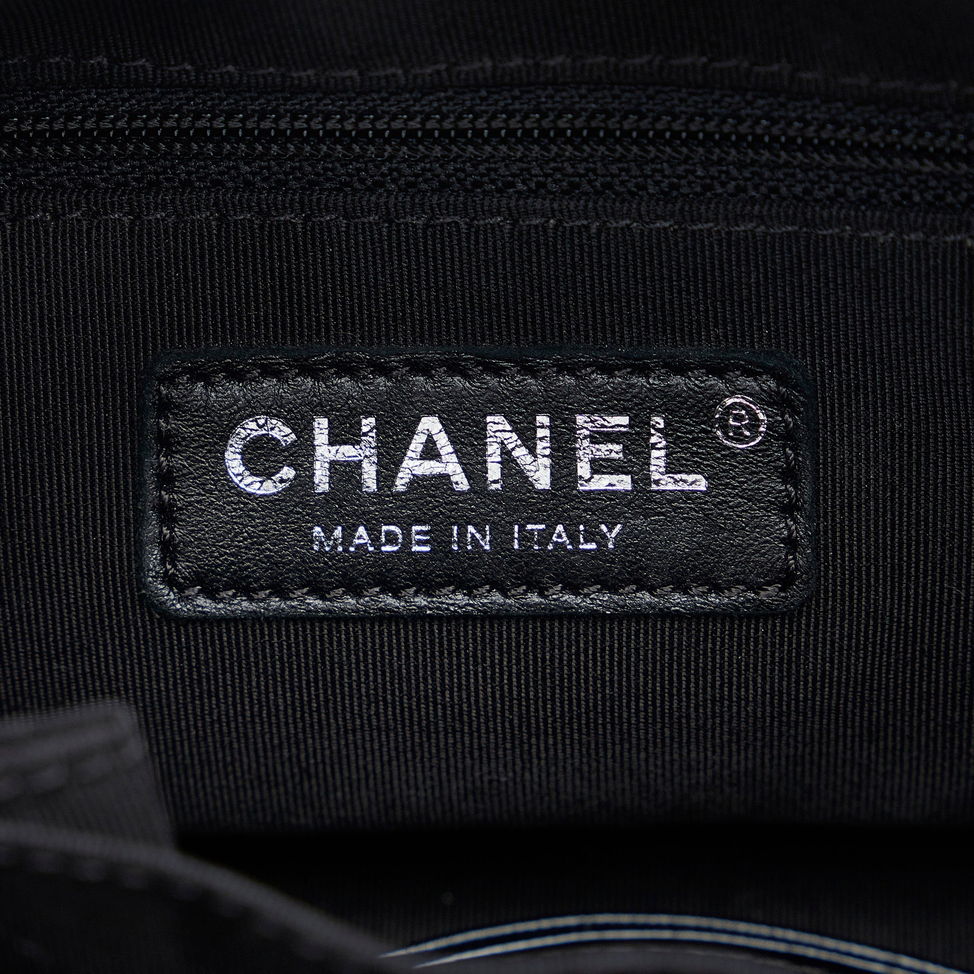 Chanel | Pre-Owned Small Painted Knit Gabrielle Crossbody Bag | Black