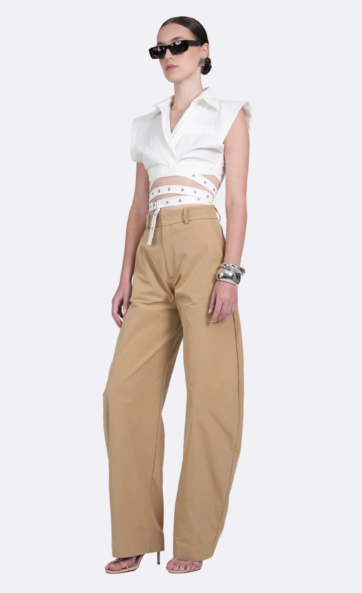 Terry Crop | White