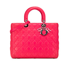 Dior | Pre-Owned Large Lambskin Cannage Lady | Pink