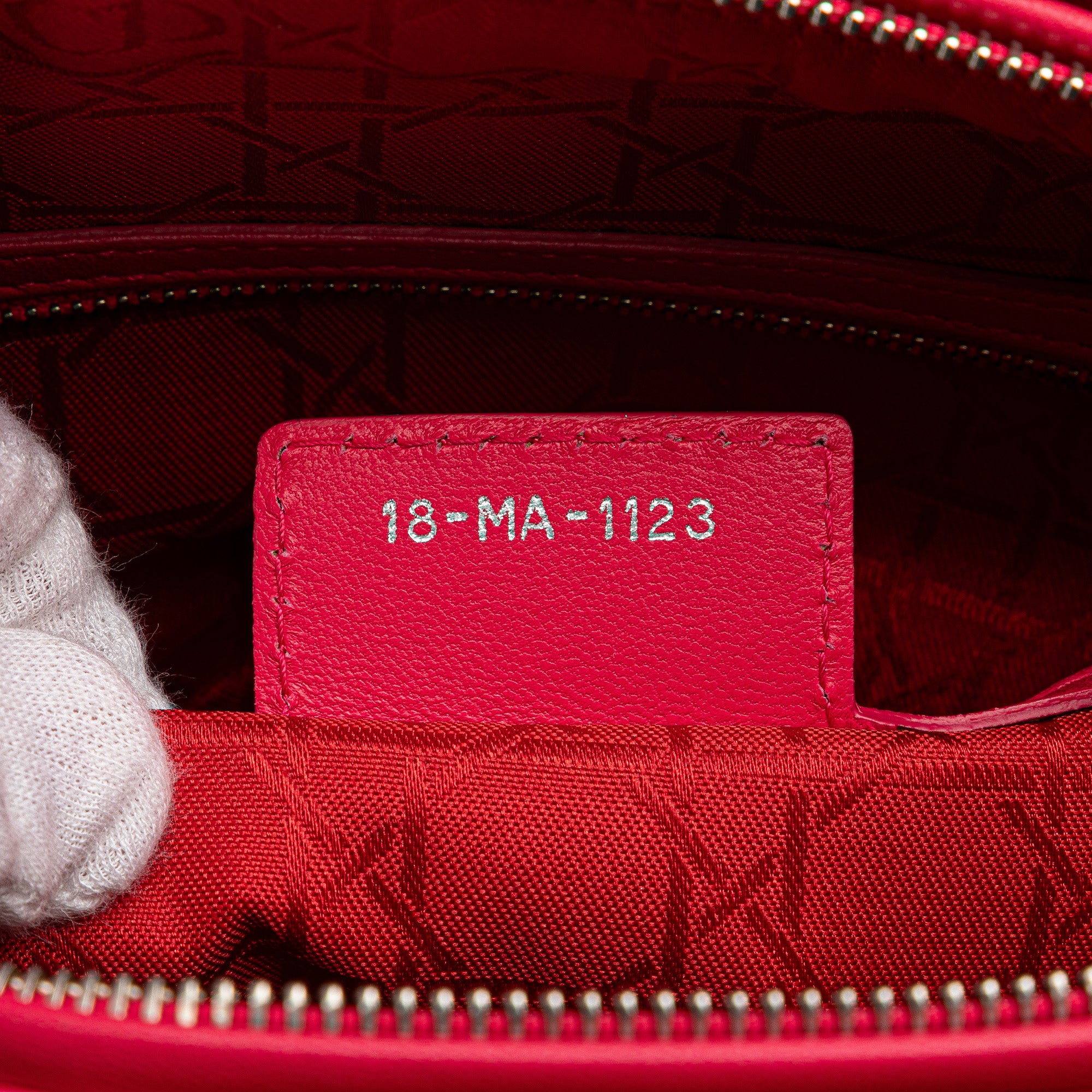 Dior | Pre-Owned Large Lambskin Cannage Lady | Pink