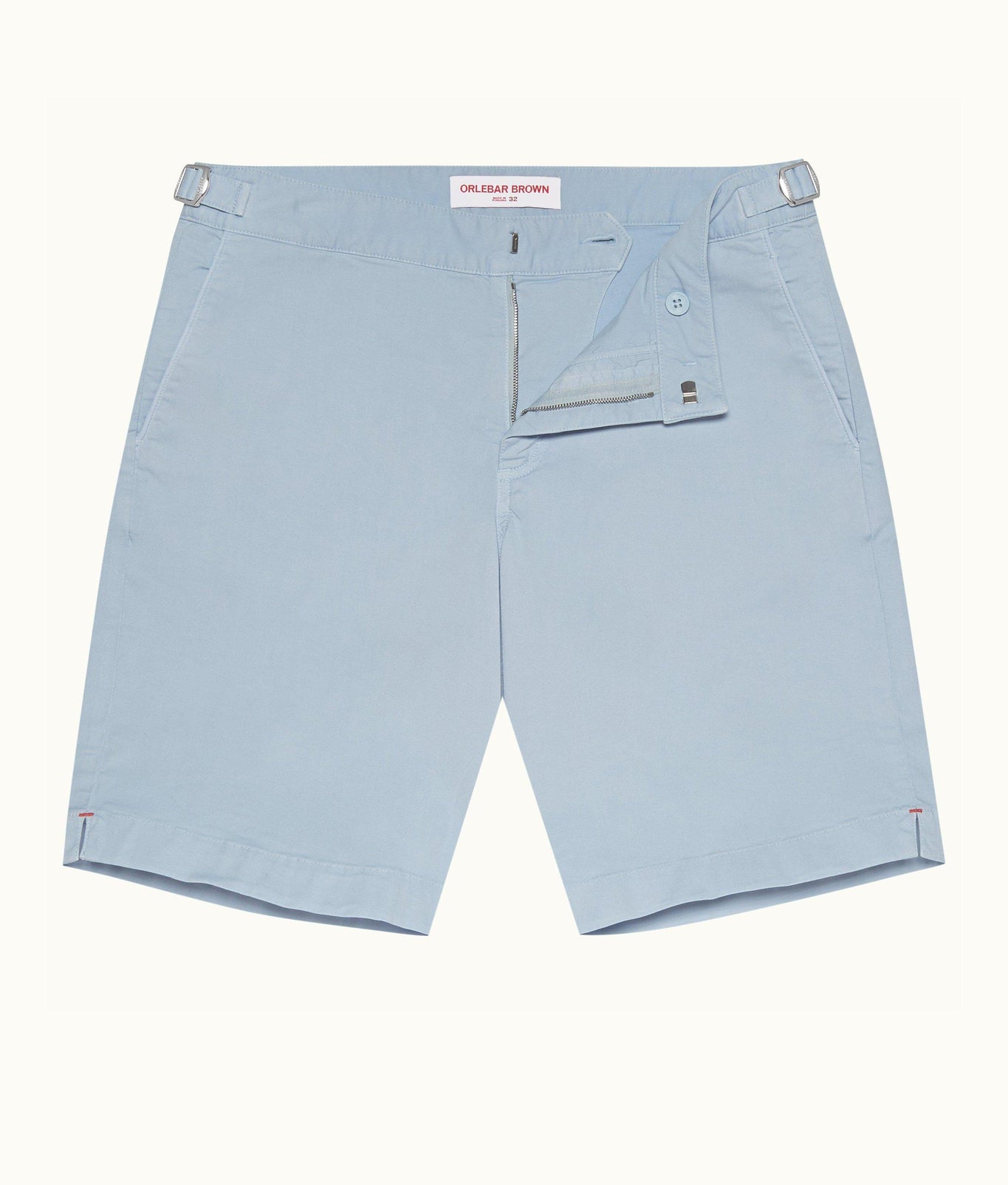 Dane Cotton Twill Longest-Length Cotton Twill Shorts | Ice Blue