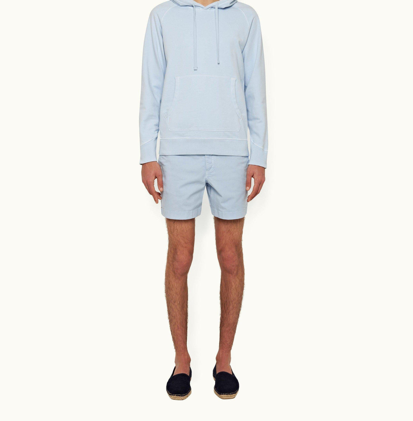 Dane Cotton Twill Longest-Length Cotton Twill Shorts | Ice Blue