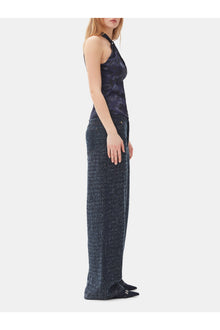 Dark Blue Floral Printed Top | Peacoat