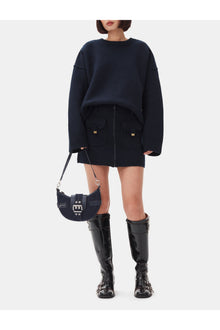 Dark Blue Mini Skirt | Sky Captain (V1)