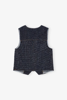 Dark Blue Textured Vest | Rinse