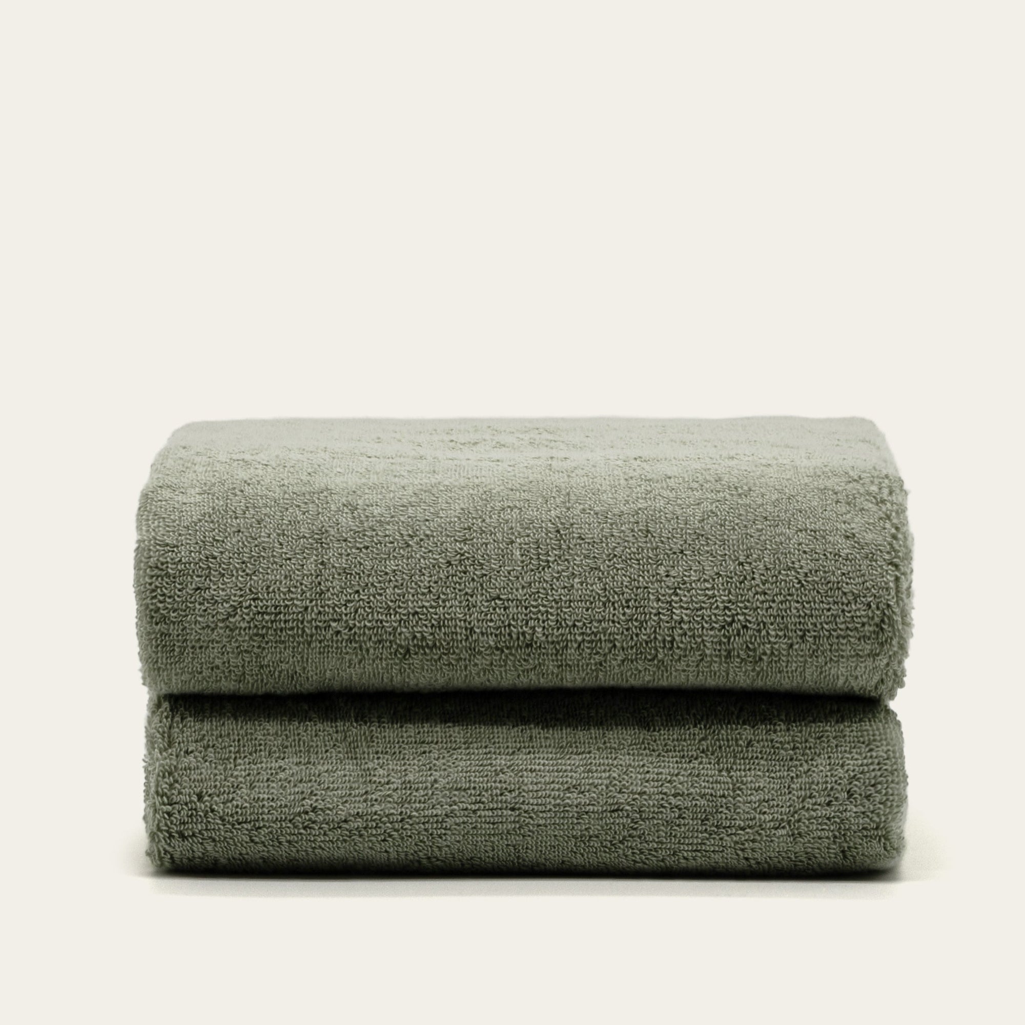 Deia Australian Cotton Towels | Sage/Ecru