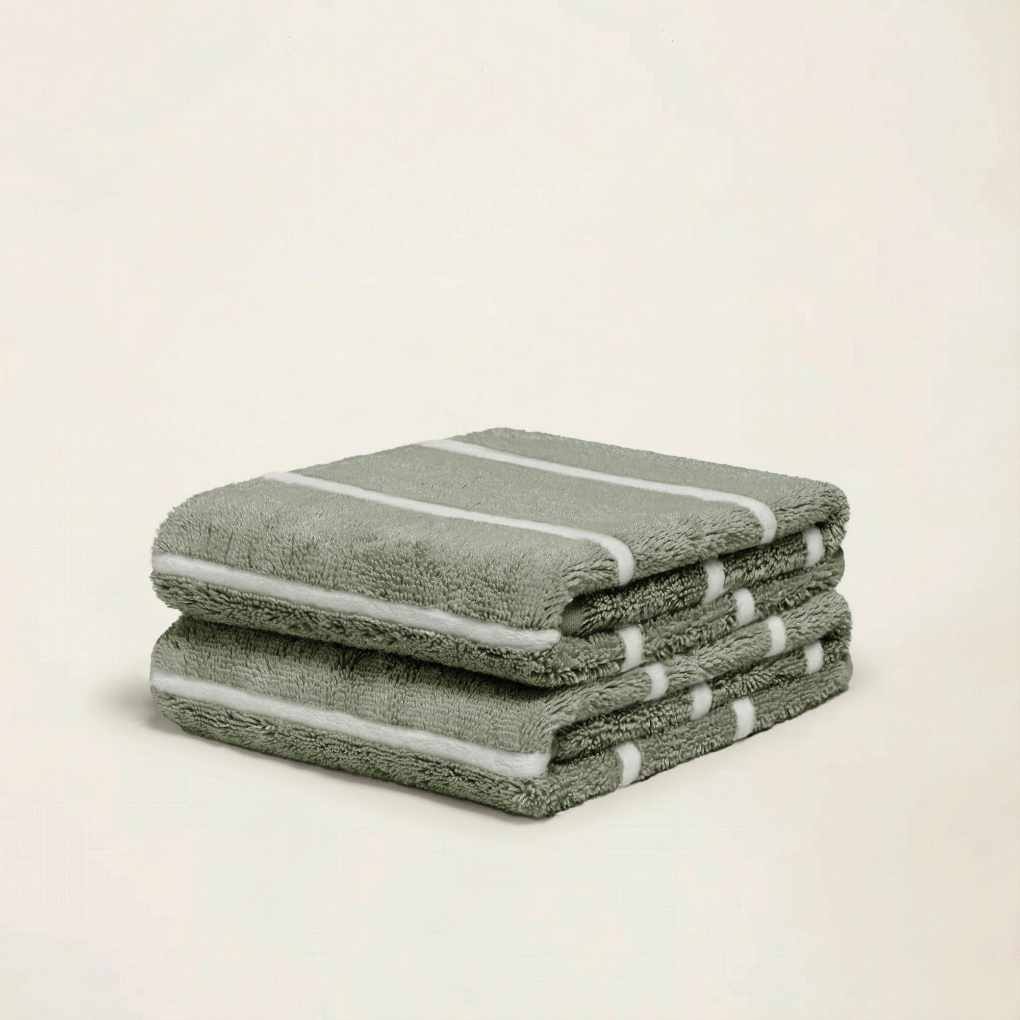 Deia Australian Cotton Towels | Sage/Ecru