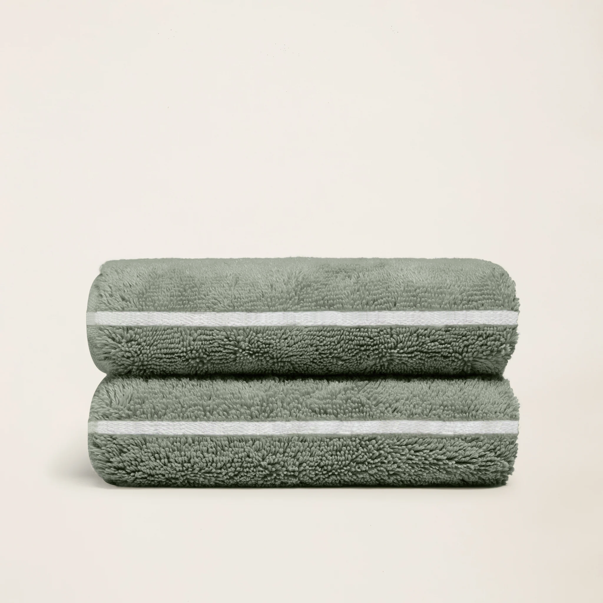 Deia Australian Cotton Towels | Sage/Ecru