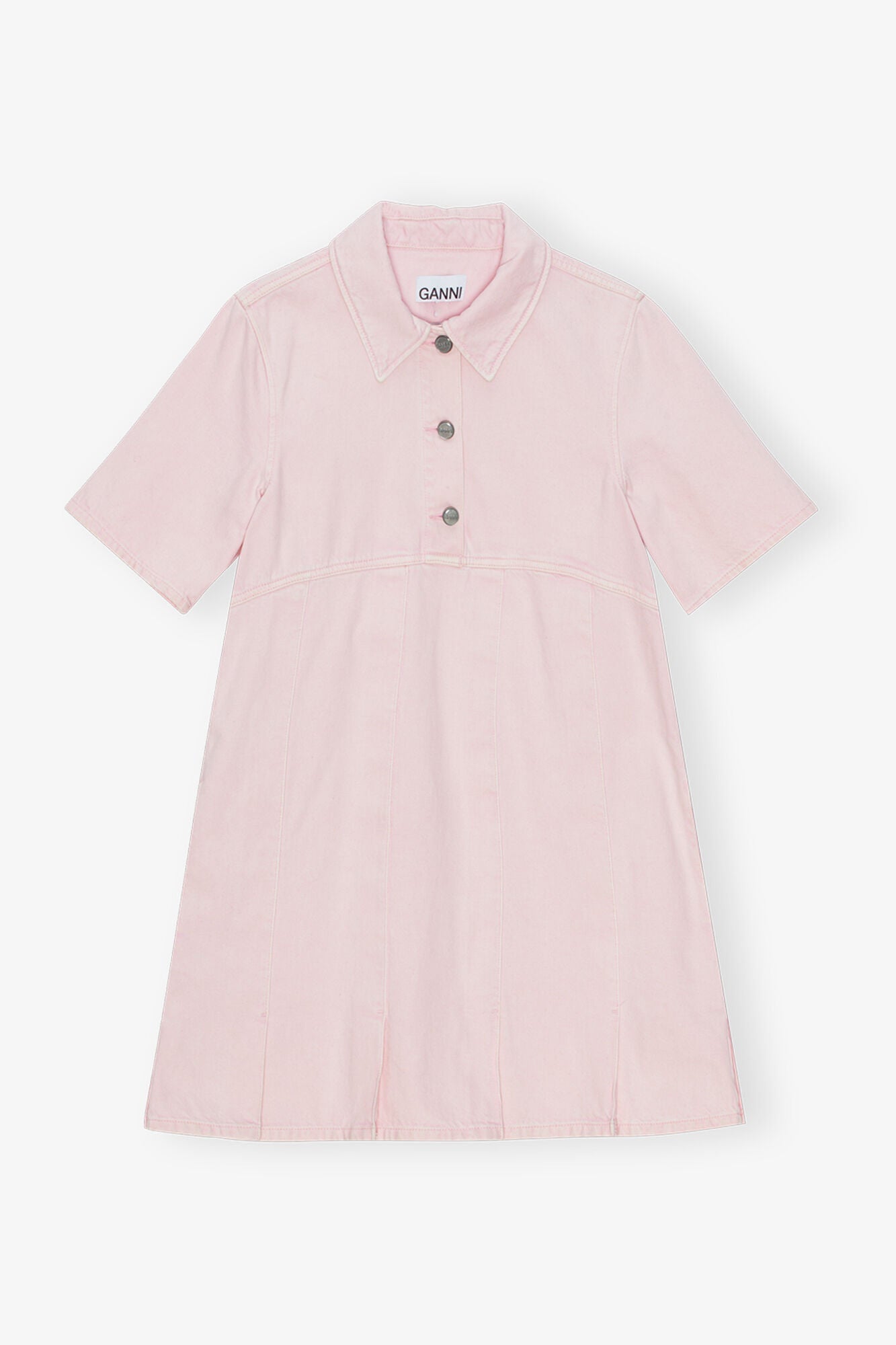 Denim Mini Dress | Chalk Pink
