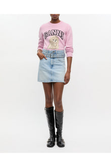 Denim Mini Skirt | Light Blue Stone