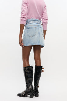 Denim Mini Skirt | Light Blue Stone