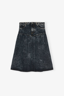 Denim Skirt | Black Washed