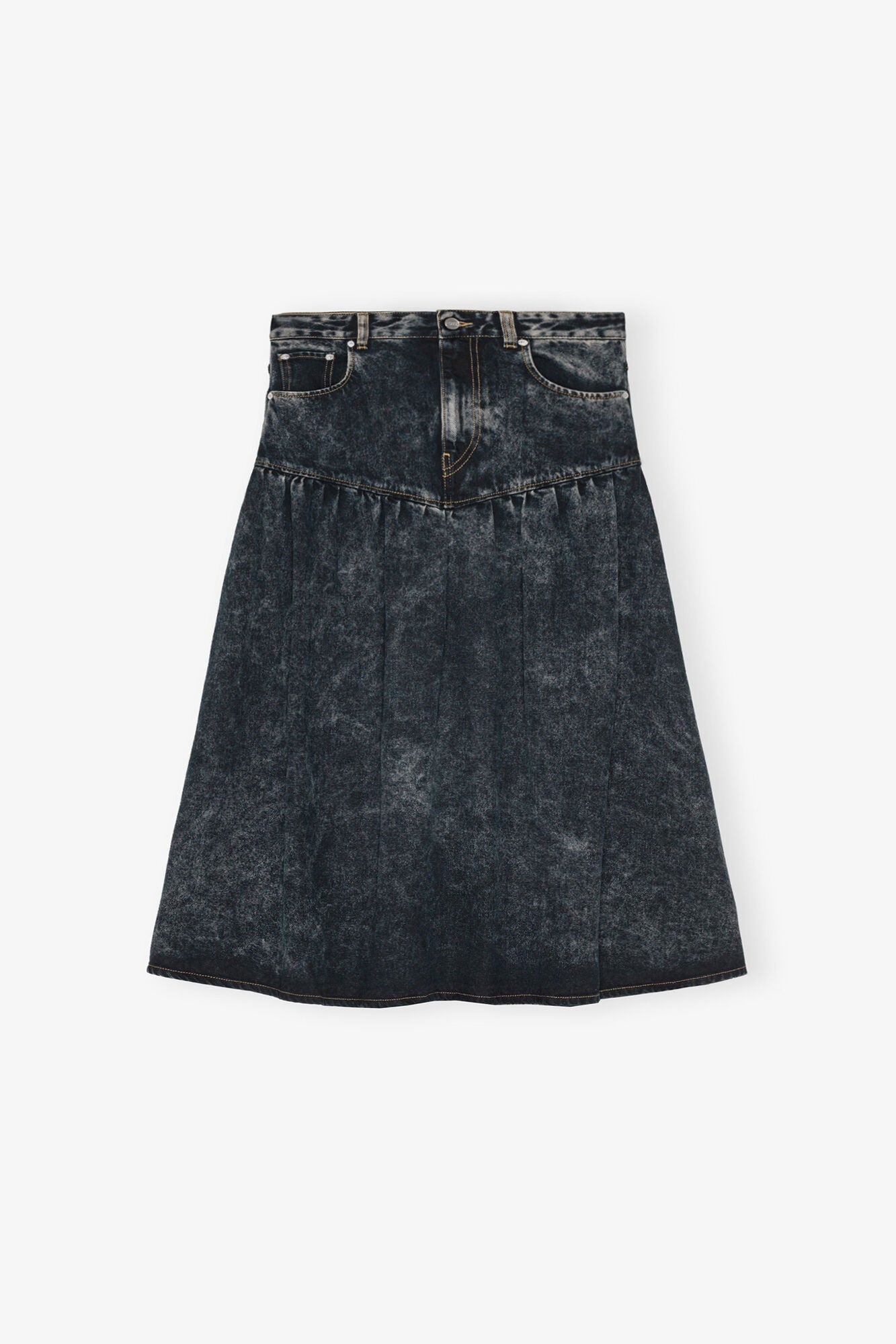 Denim Skirt | Black Washed