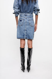 Denim Skirt | Mid Blue Stone