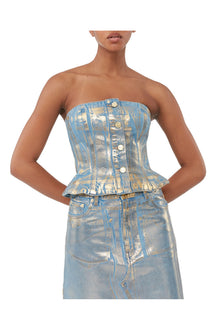 Denim Top | Gold