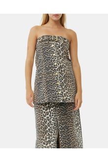 Denim Top | Leopard