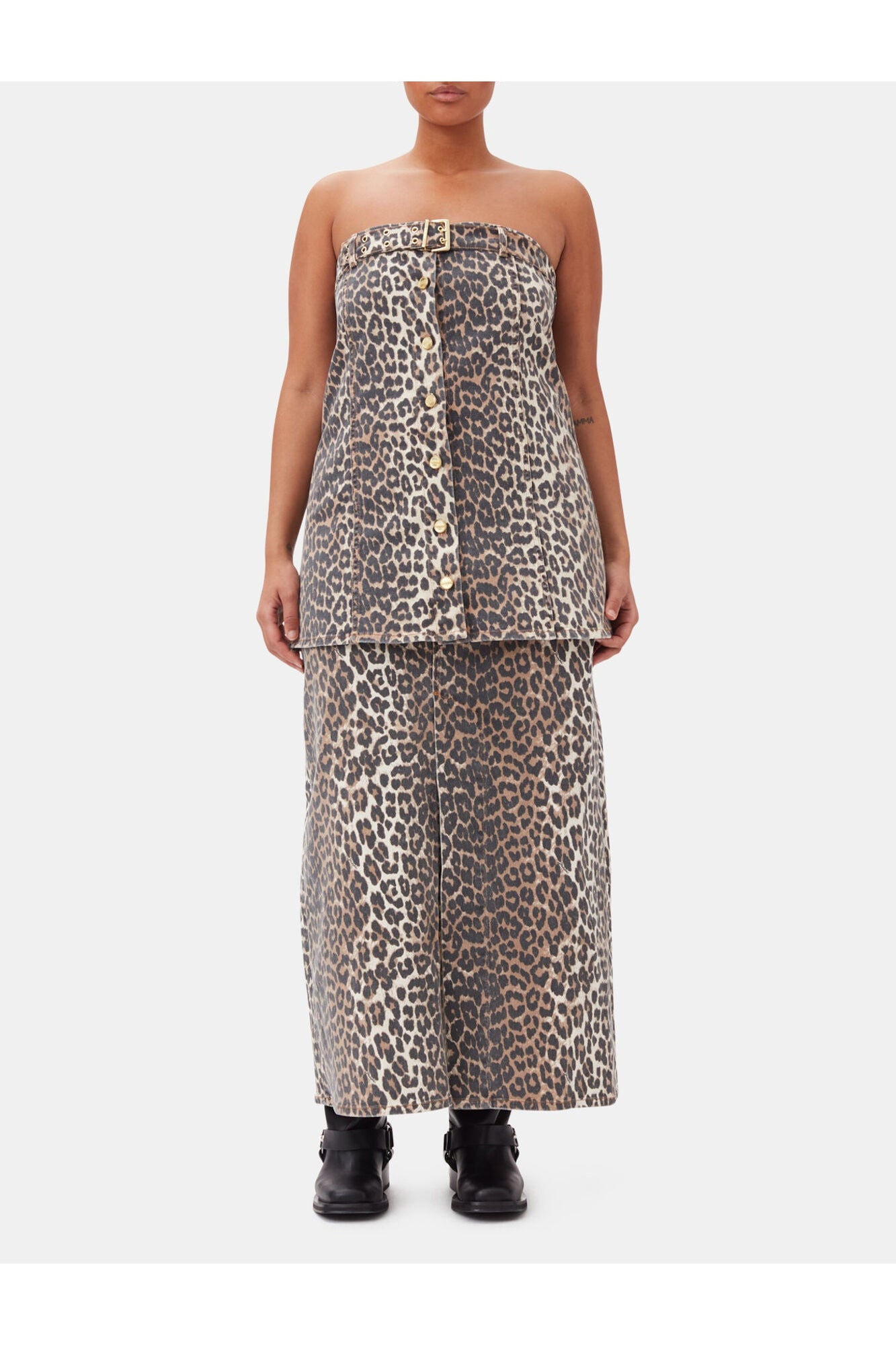 Denim Top | Leopard