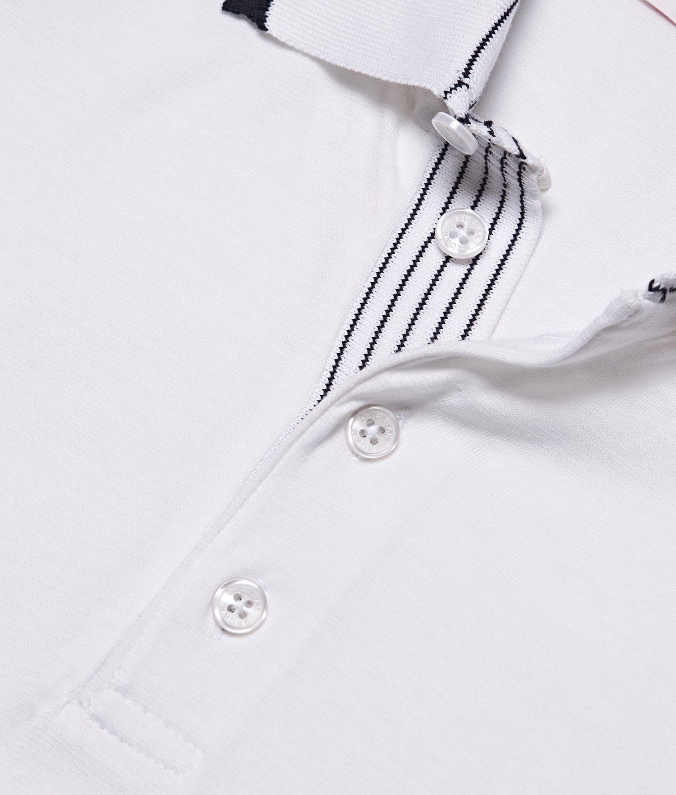 Dominic Tipping Collar Knit Polo Shirt | White