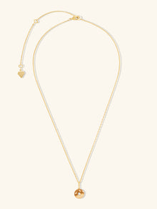 Donut Coffee Glazed Necklace | 5A Grade Cubic Zirconia/Enamel | 14K Gold Plated Brass