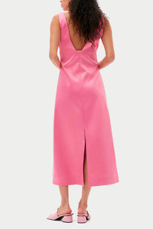 Double Satin Halter Neck Dress | Wild Orchid
